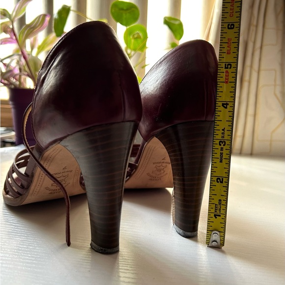 J. Crew Italian Leather Strappy Heels Sz 7 - Picture 4 of 9